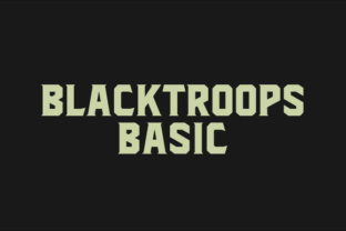 Blacktroops Basic Typeface for Clean Craft Designs