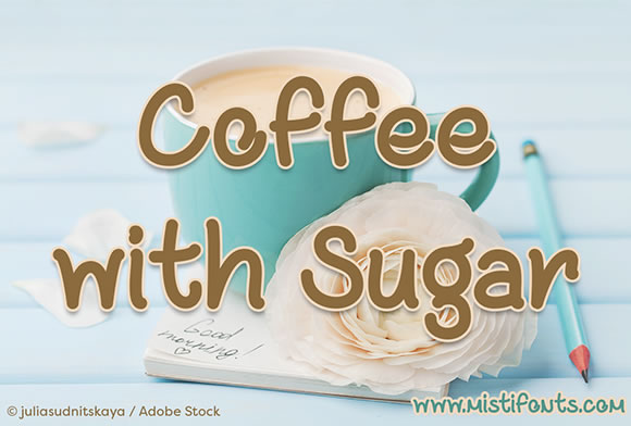 Coffee with Sugar Font for Social Media and Display Design