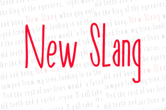 New Slang: A Thin, Spidery Sans Serif Font for Edgy Digital Branding