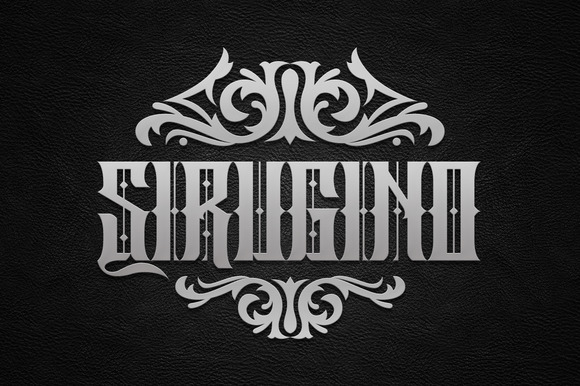 Sirugino Typeface: A Blackletter Font for Bold Digital Branding